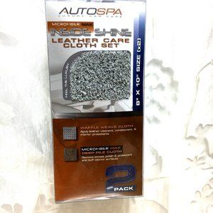 Microfiber Leather Care Cleaning  Cloth Set of Two Auto Spa NWT